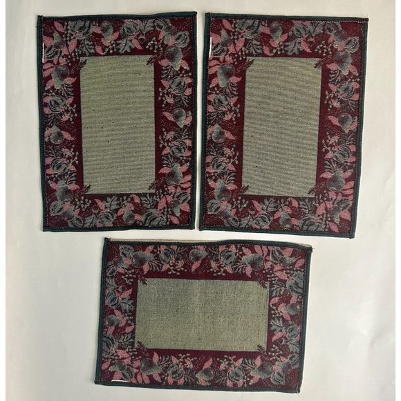 Set of 6 Vintage Fabric Fall Placemats Pumpkin Harvest Thanksgiving 18 x 13.5 In - Picture 5 of 10